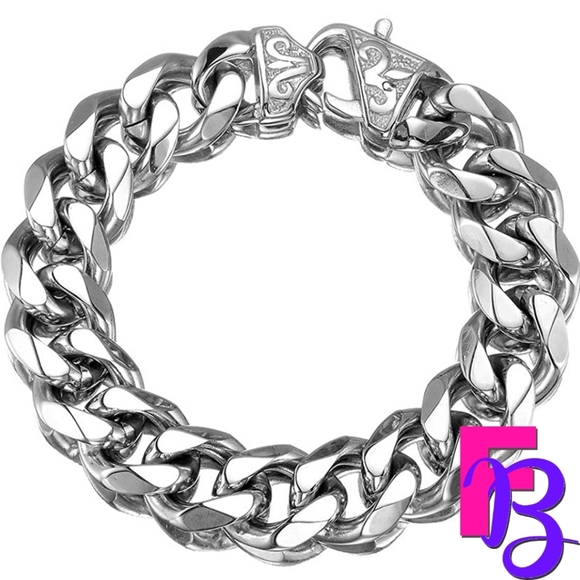 *NEW!* 12MM Miami Cuban Stainless Steel Bracelet - Picture 4 of 8